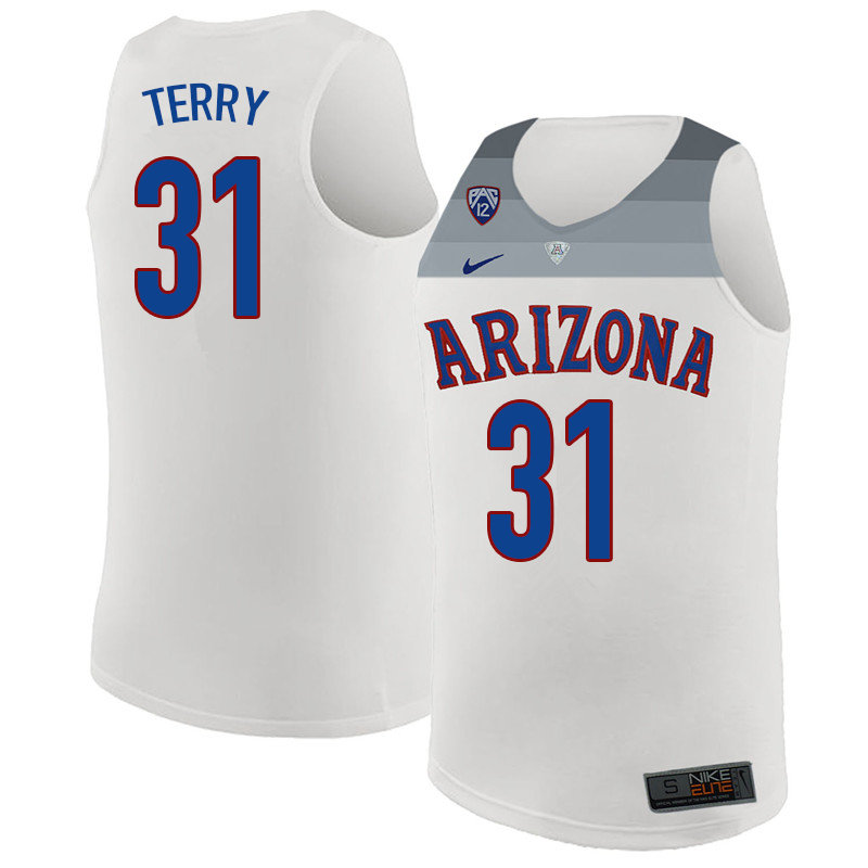 2018 Men #31 Jason Terry Arizona Wildcats College Basketball Jerseys Sale-White